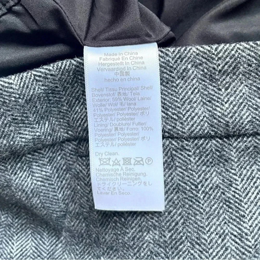 NWT J.Crew Herringbone Wool-Blend Button Front Sk… - image 3